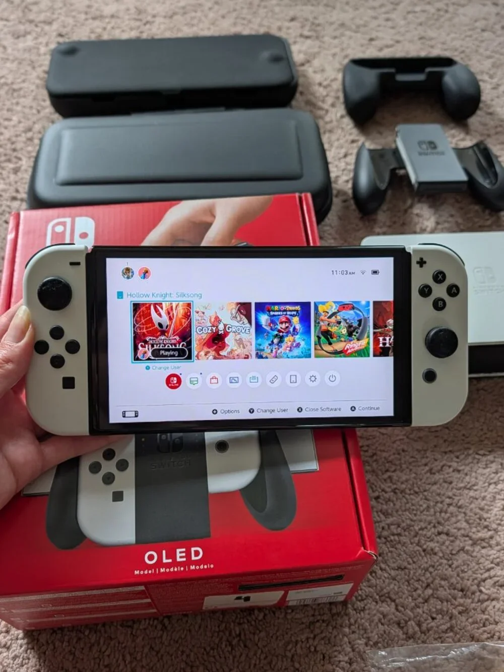 Nintendo Switch OLED Console with Accessories Perfect Condition